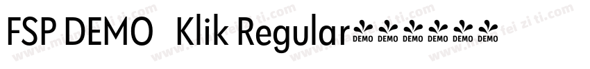 FSP DEMO   Klik Regular字体转换
